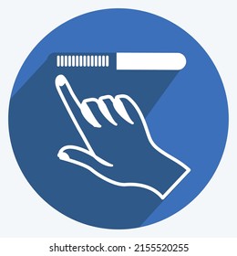 Icon Nail Filer. suitable for beauty care symbol. long shadow style. simple design editable. design template vector. simple symbol illustration