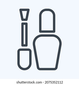Icon Nail Polish - Line Style - Simple illustration, Editable stroke, Design template vector, Good for prints, posters, advertisements, announcements, info graphics, etc.