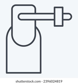 Icon Nail Polish. related to Cosmetic symbol. line style. simple design editable. simple illustration