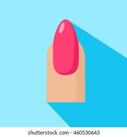 Icon nail salon website. Flat vector illustration isolated