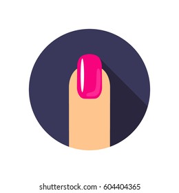 Icon nail salon website. Flat vector illustration isolate