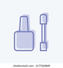 Icono Artículos de tratamiento de uñas. adecuado para el símbolo Spa. estilo de dos tonos. diseño simple editable. vector de plantilla de diseño. ilustración de símbolo simple