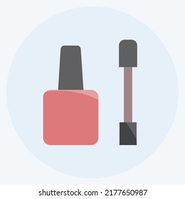 Icon Nail Treatment Items. suitable for Spa symbol. flat style. simple design editable. design template vector. simple symbol illustration