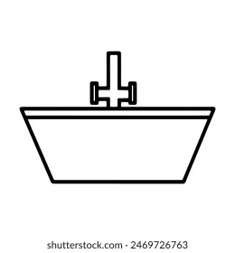 Icon Name Bathroom Accessories - An image depicting various bathroom accessories, which can be inferred from the extracted path strings. Outline Black