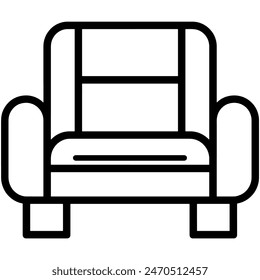 Icon Name: Sofa - A graphic representation of a sofa as suggested by the path strings provided.