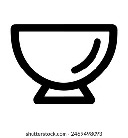Icon Name Soup - An image depicting a bowl of soup, which can be inferred from the extracted path strings. Outline Black