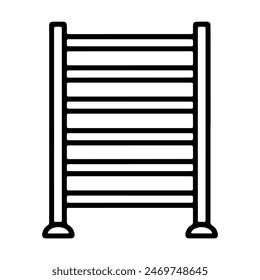 Symbolname Handtuchhalter - Ein Bild, das einen Handtuchhalter darstellt, der aus den extrahierten Pfadzeichenfolgen abgeleitet werden kann.