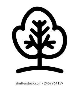 Icon Name Tree - An image depicting a tree, which can be inferred from the extracted path strings. Outline Black