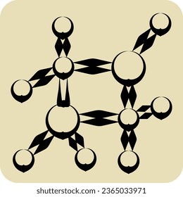 Icon Nano Technology. related to Biochemistry symbol. hand drawn style. simple design editable. simple illustration