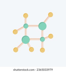 Icon Nano Technology. related to Biochemistry symbol. flat style. simple design editable. simple illustration