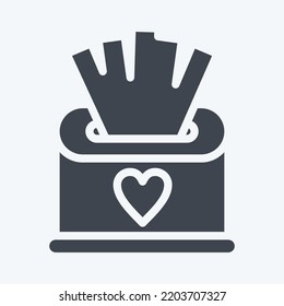Icon Napkins. suitable for flu symbol. glyph style. simple design editable. design template vector. simple illustration