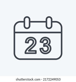 Icon National Event. suitable for Community symbol. line style. simple design editable. design template vector. simple symbol illustration