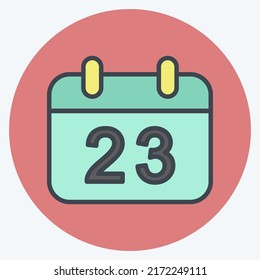 Icon National Event. suitable for Community symbol. color mate style. simple design editable. design template vector. simple symbol illustration