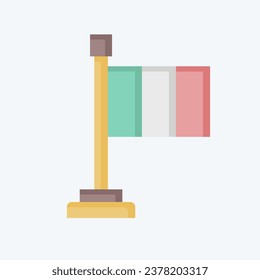 Icon National Flag. related to France symbol. flat style. simple design editable. simple illustration