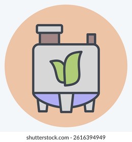 Icon Natural Chemical. related to Save the World symbol. color mate style. editable