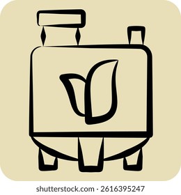 Icon Natural Chemical. related to Save the World symbol. hand drawn style. editable