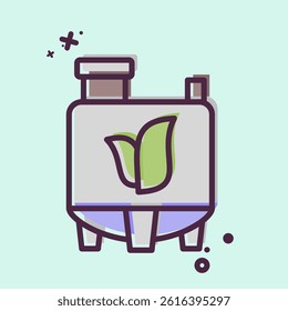 Icon Natural Chemical. related to Save the World symbol. MBE style. editable