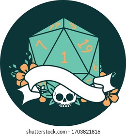 icon of natural one d20 dice roll