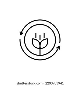 icon for natural and organic products. Eco friendly sign design. recycling eps 10