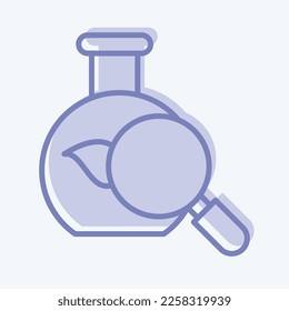 Icon Natural Research. related to Environment symbol. two tone style. simple illustration. conservation. earth. clean