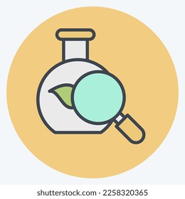 Icon Natural Research. related to Environment symbol. color mate style. simple illustration. conservation. earth. clean