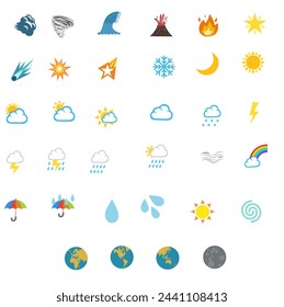 Icon of nature. Weather. Meteorology. Earth
