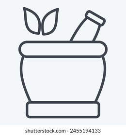 Icon Naturopathy. related to Medical Specialties symbol. line style. simple design illustration