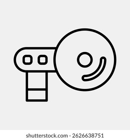 Icon navigation. Computer components elements. Icon in line style.