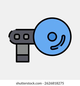 Icon navigation. Computer components elements. Icon in filled line style.