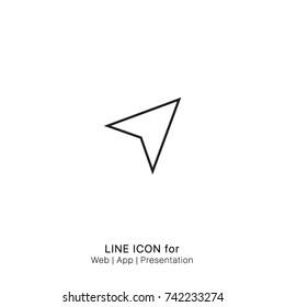 Icon navigation map arrow graphic design single icon vector