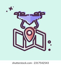 Icon Navigation. related to Drone symbol. MBE style. simple design editable. simple illustration