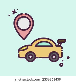 Icon Navigation. related to Racing symbol. MBE style. simple design editable. simple illustration