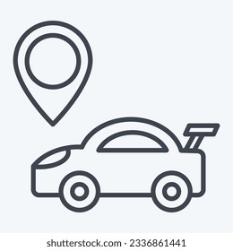 Icon Navigation. related to Racing symbol. line style. simple design editable. simple illustration