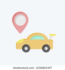 Icon Navigation. related to Racing symbol. flat style. simple design editable. simple illustration