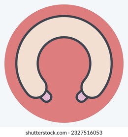 Icon Neck Pillow. related to Orthopedic symbol. color mate style. simple design editable. simple illustration