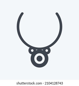 Icon Neckalce - Glyph Style - simple illustration, good for prints , announcements, etc