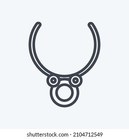 Icon Neckalce - Line Style - simple illustration, good for prints , announcements, etc