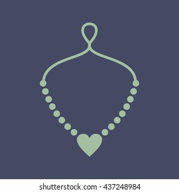 Icon of Necklace. Eps-10.