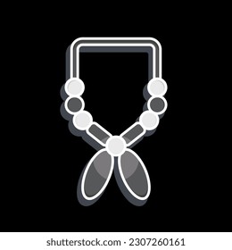 Icon Necklace. related to American Indigenous symbol. glossy style. simple design editable
