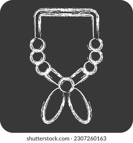 Icon Necklace. related to American Indigenous symbol. chalk Style. simple design editable