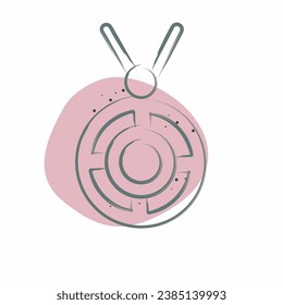 Icon Necklace. related to Celtic symbol. Color Spot Style. simple design editable. simple illustration