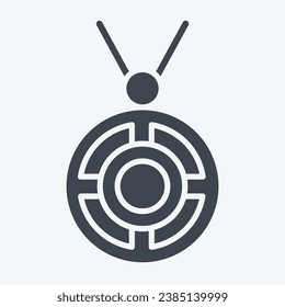Icon Necklace. related to Celtic symbol. glyph style. simple design editable. simple illustration
