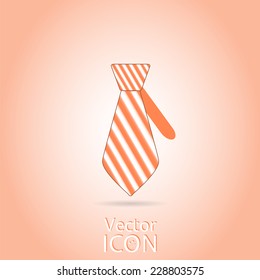 Icon necktie. Business tie. Flat style. Made in vector