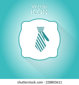 Icon necktie. Business tie. Flat style. Made in vector