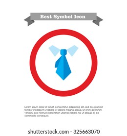 Icon of necktie and shirt collar 