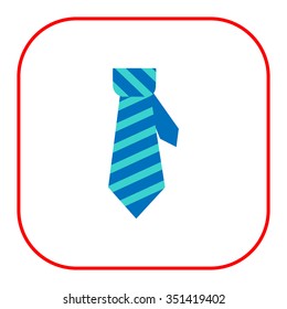 Icon of necktie in square