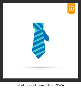 Icon of necktie in square