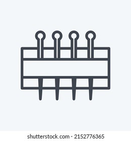 Icon Needles Holder. suitable for Tailor symbol. line style. simple design editable. design template vector. simple symbol illustration