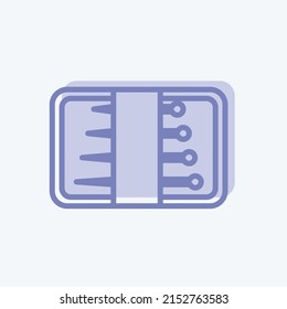 Paquete de agujas de iconos. adecuado para el símbolo Tailor. estilo de dos tonos. diseño simple editable. vector de plantilla de diseño. ilustración de símbolo simple