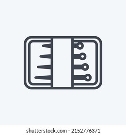 Icon Needles Pack. suitable for Tailor symbol. line style. simple design editable. design template vector. simple symbol illustration